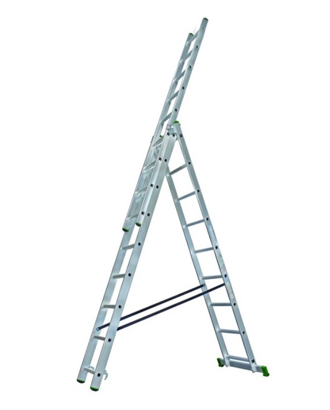 KRAUSE Rebrík hliníkový 3x9 priečok 