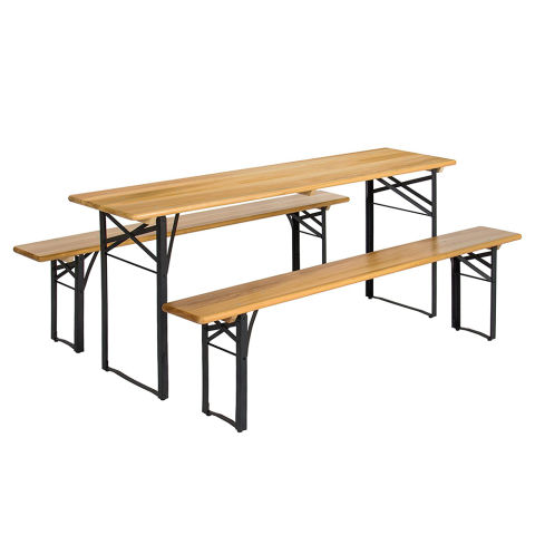Set pivný Max, stôl 220x70x77 cm, 2x lavica 220x25x47 cm