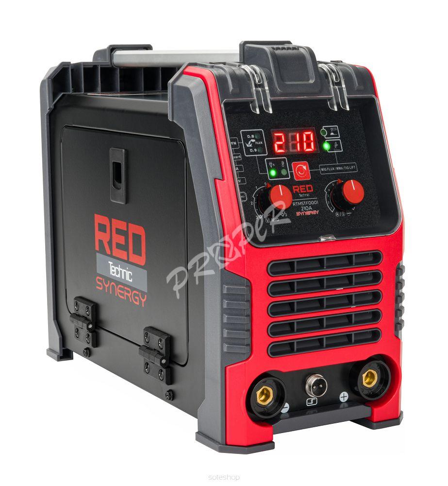 POWERMAT Zváračka invertor LCD 230V MIG MAG MMA TIG LIFT RTMSTF0001 Red Technic