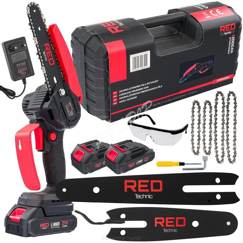 Píla reťazová AKU 21V 2000mAh Li-Ion RED TECHNIC RTMPA0064