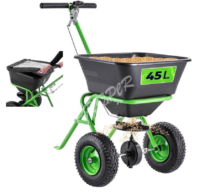 Vozík posypový 45l rozmetadlo s plachtou PROFI