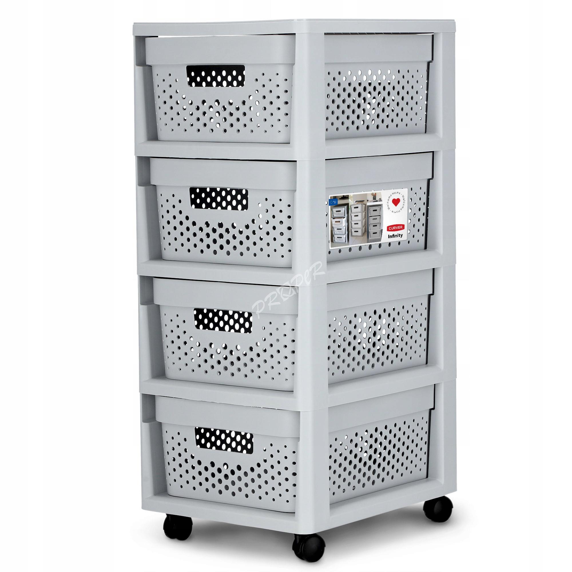 Regál Infinity 4 poschodý sivý