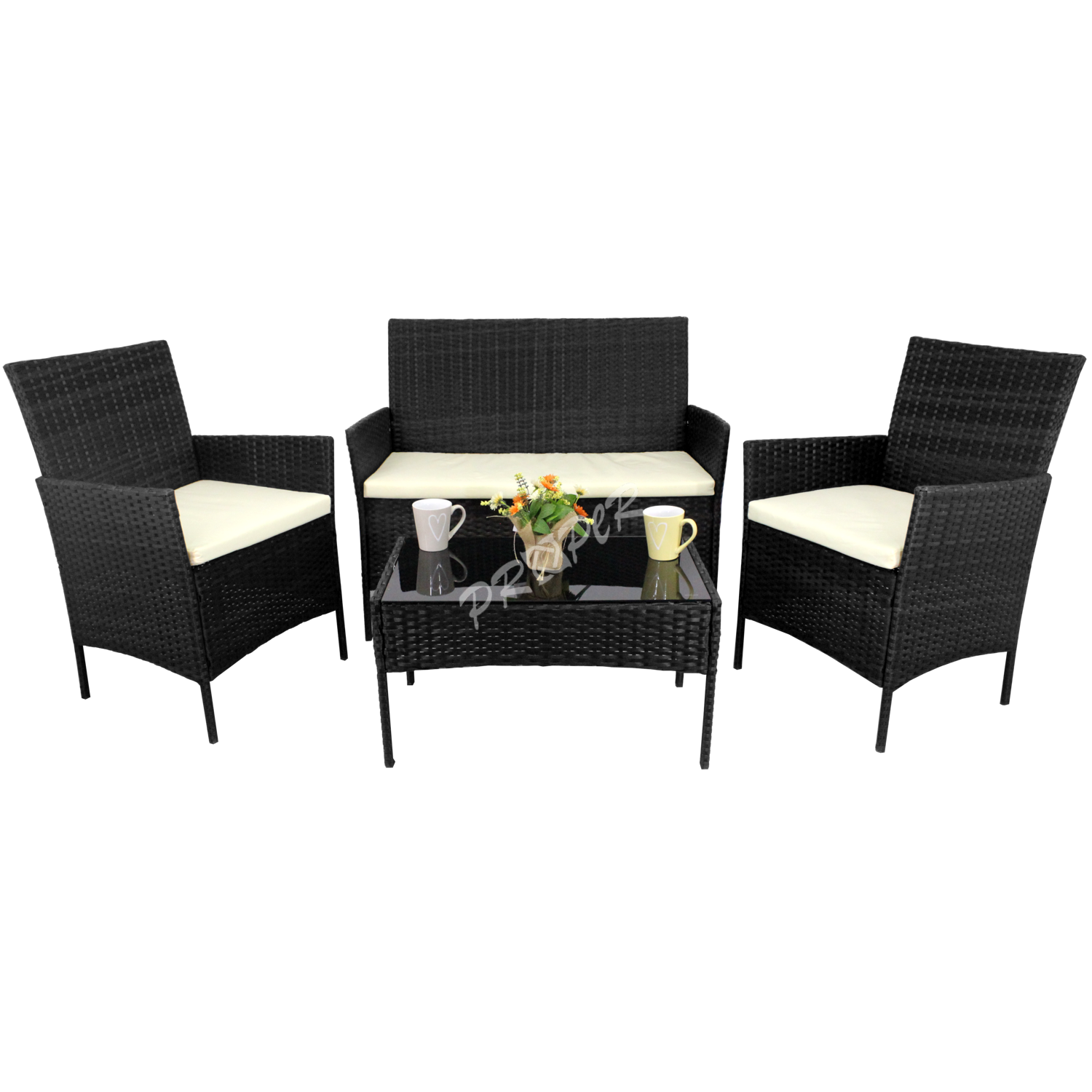 PROPER záhradný set Soffi čierny