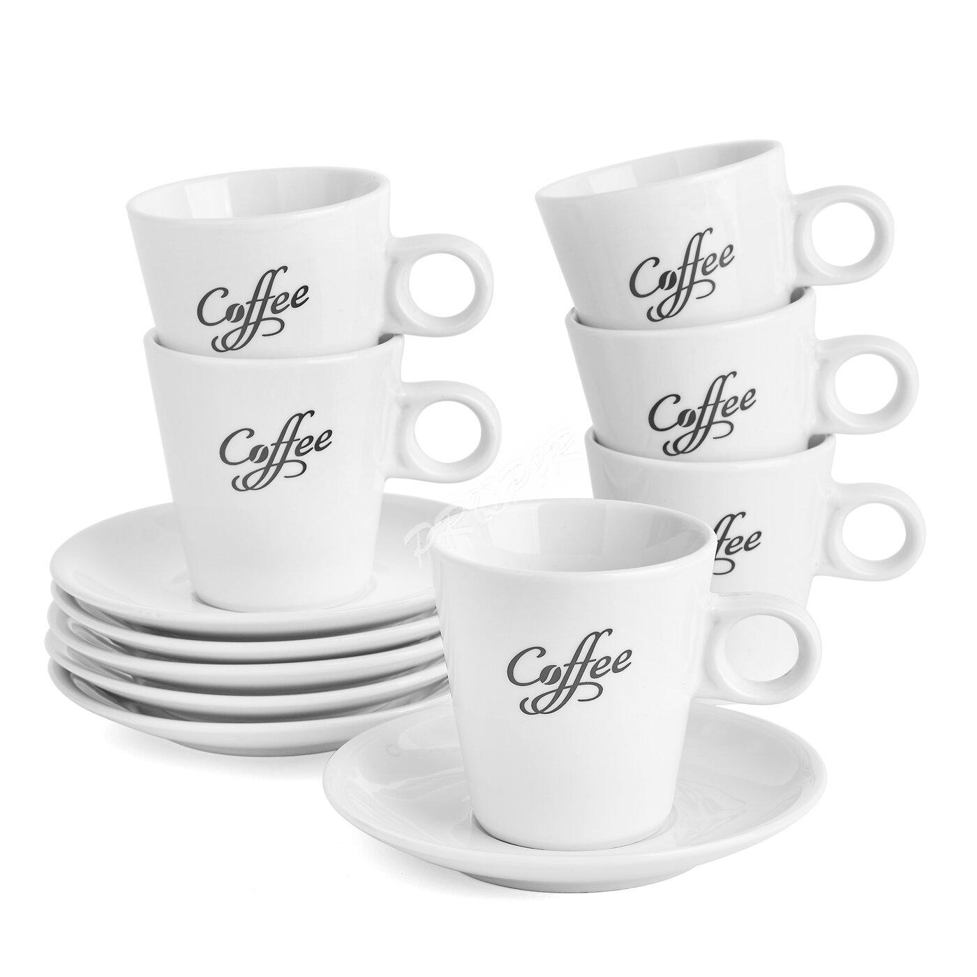 PROPER Šálka s podšálkou 12 dielna Coffee