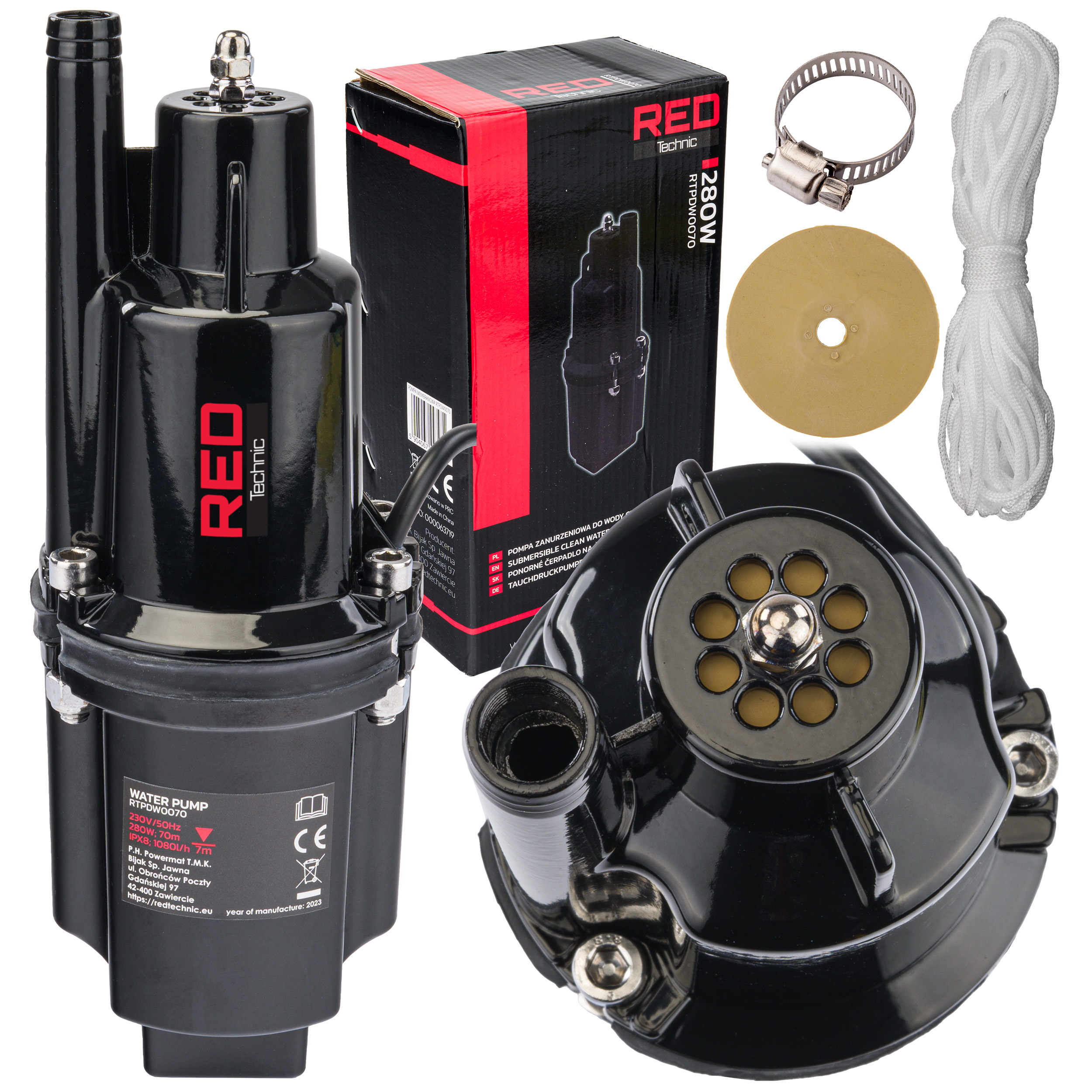 Čerpadlo membránové na čistú vodu RTPDW0070 Red Technic