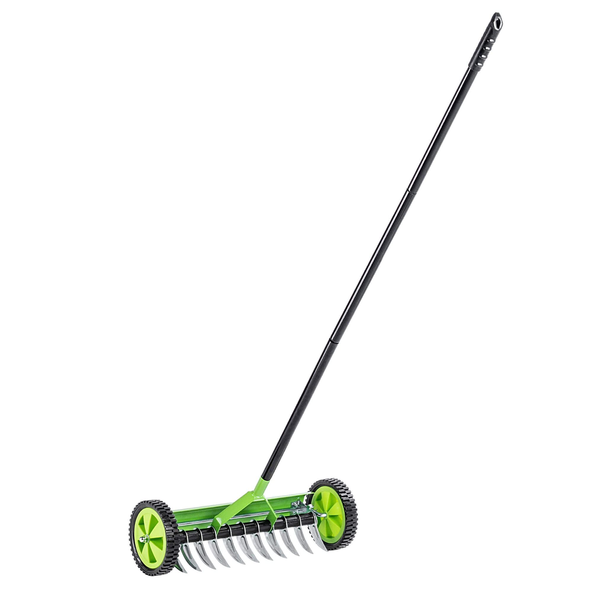 PROPER Vertikutátor ručný 130 x 48 cm na kolieskach zelený