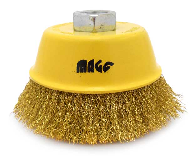 Kartáč hrnčekový 100, vlnitý drôt B 0,30, závit M14x2