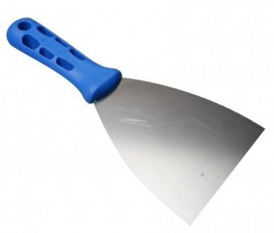 Špachtľa nerezová 100mm plastová rukoväť