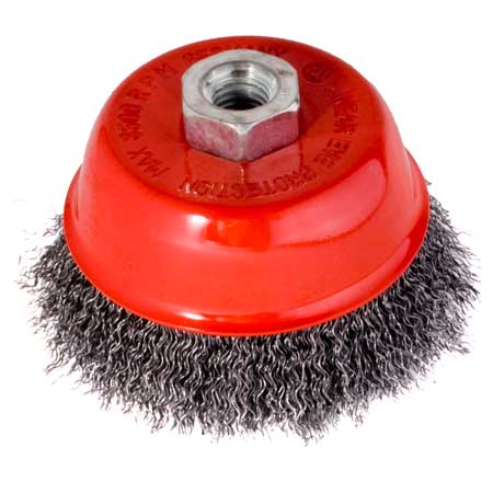 Kartáč hrnčekový 100, vlnitý drôt S 0,30, závit M14x2