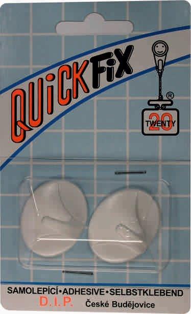 QUICKFIX háček samolepicí typ 6  - 2ks - bílý