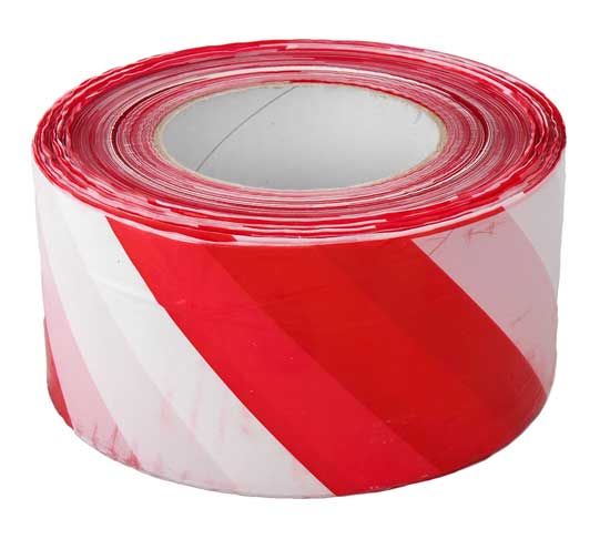 Páska výstražná červeno/biela 75mm x 500m