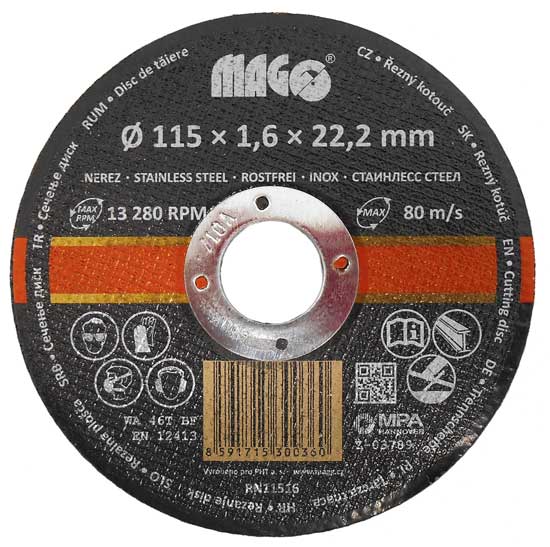 Rezný kotúč na nerez 115x1,6x22,2mm