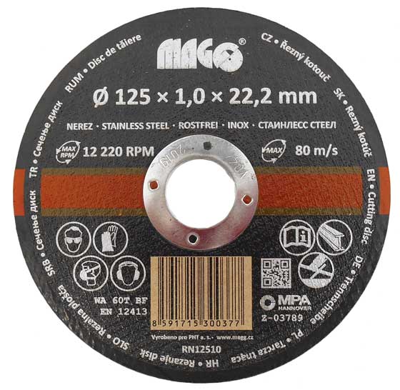 Rezný kotúč na nerez 125x1,0x22,2mm