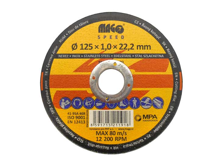 Rezný kotúč na nerez 125x1,0x22,0mm MAGG SPEED