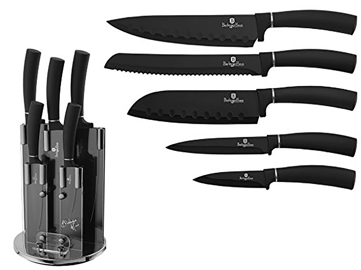 BerlingerHaus 6-dielna sada nožov v stojane Black Royal Collection BH-2382