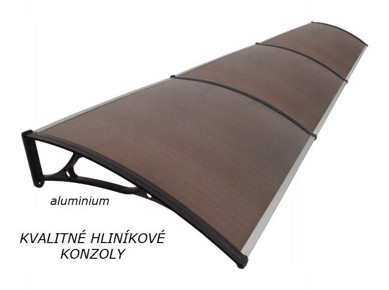 PROPER Hliníková ALU strieška nad dvere 300x100cm dymová