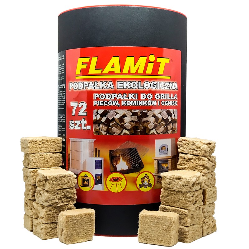 FLAMIT Eco podpaľovač do krbového grilu 72 ks