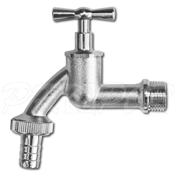Ventil záhradný nikel 1/2&quot; (NIKLOVANý ZáHRADNý VENTIL 1/2&quot; + 3/4&quot; )