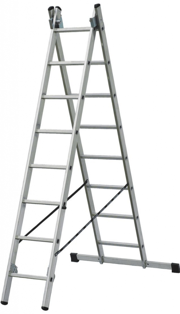 Rebrík hliníkový A 2x8 výsuvný 4,47m PROPER